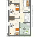 Neubau-Doppelhaushälfte Göppingen-Holzheim - Grundriss Dachgeschoss