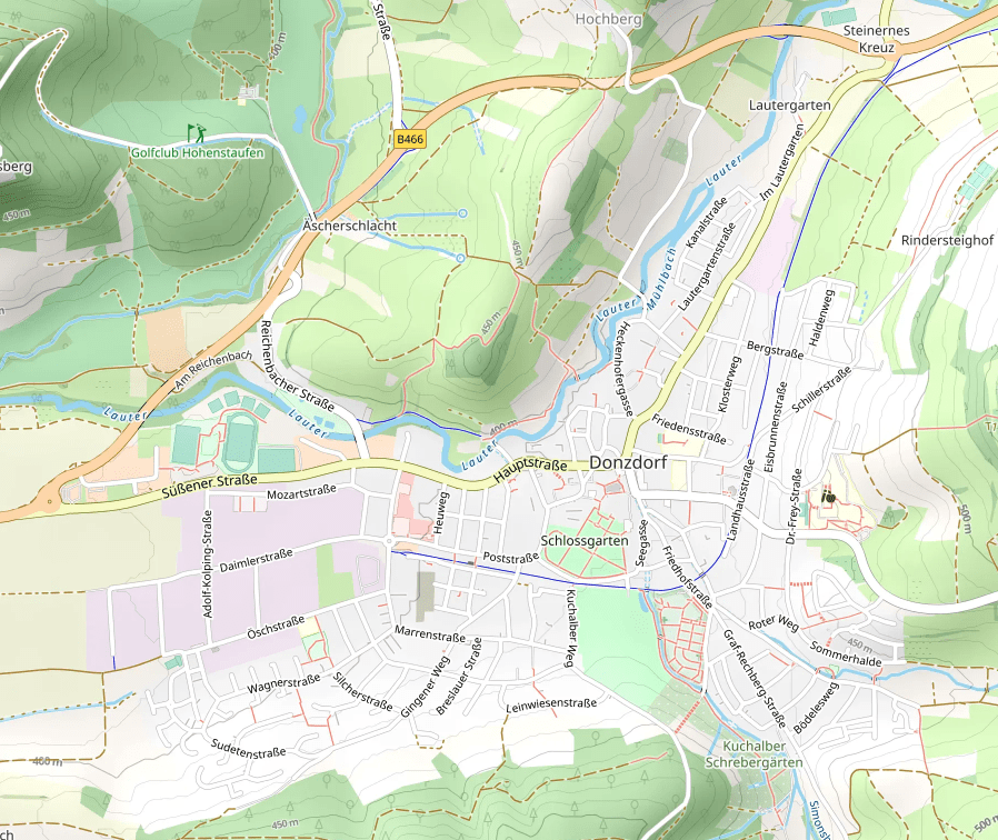 Karte von Donzdorf